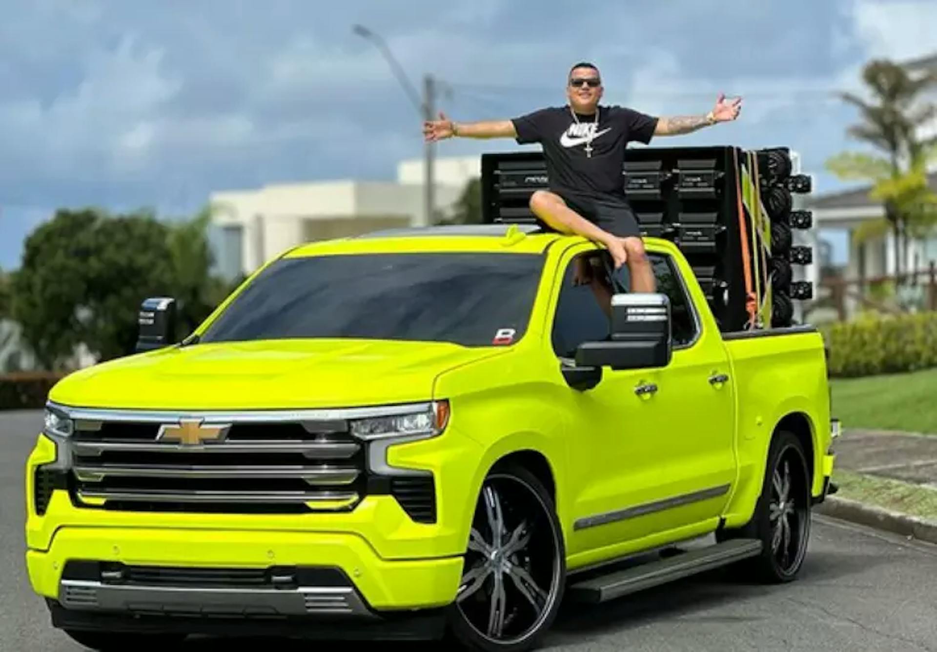 Man on top of a truck