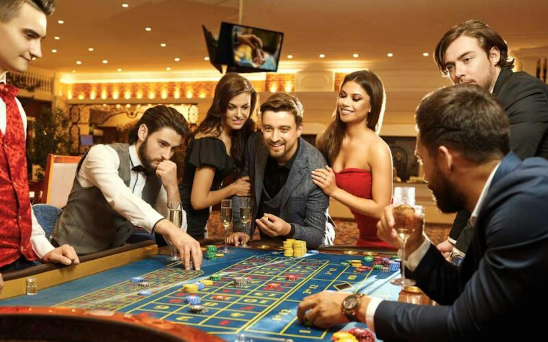 Personas jugando en el casino