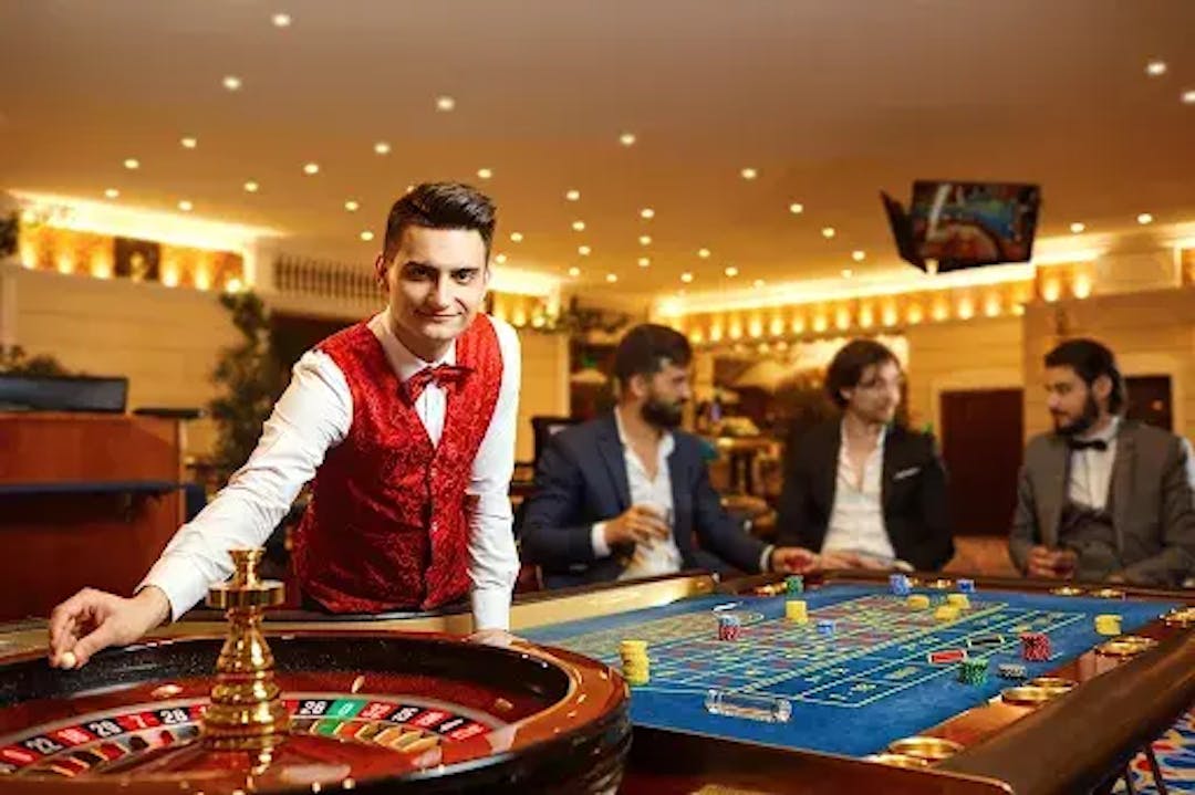 People playing at the casino