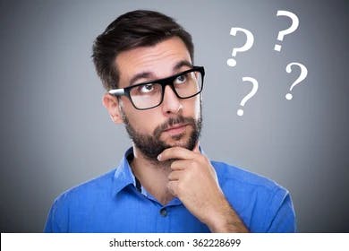 Man with doubt