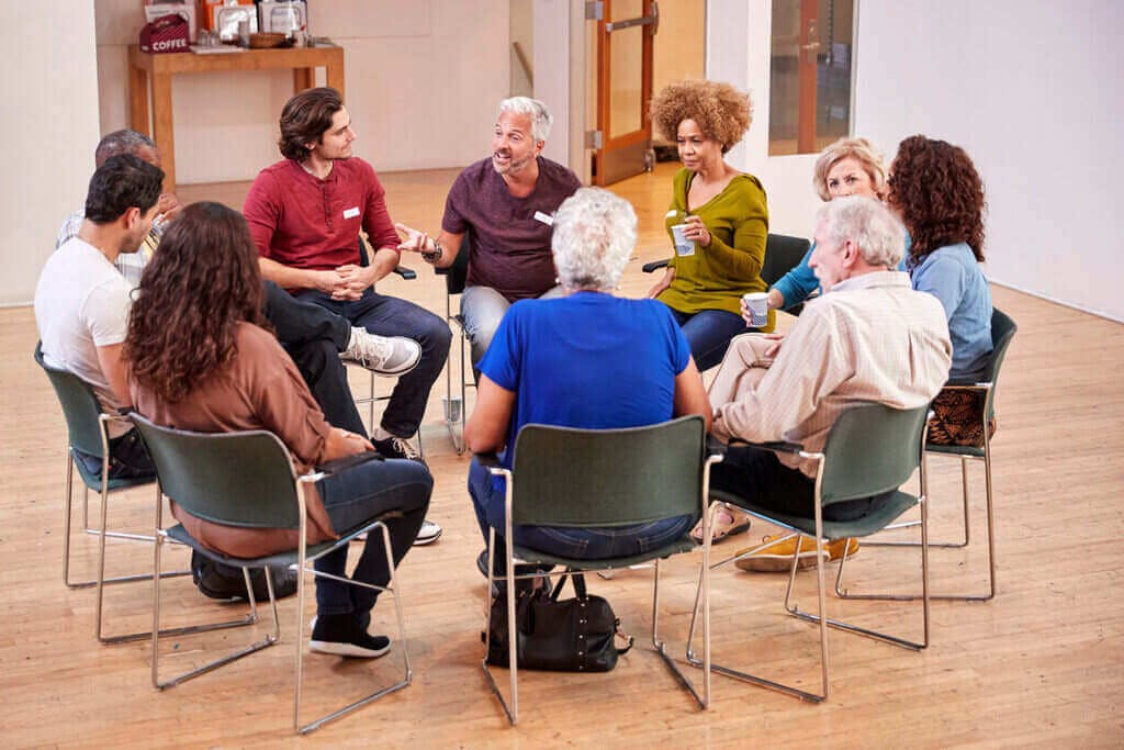 People sitting in a circle