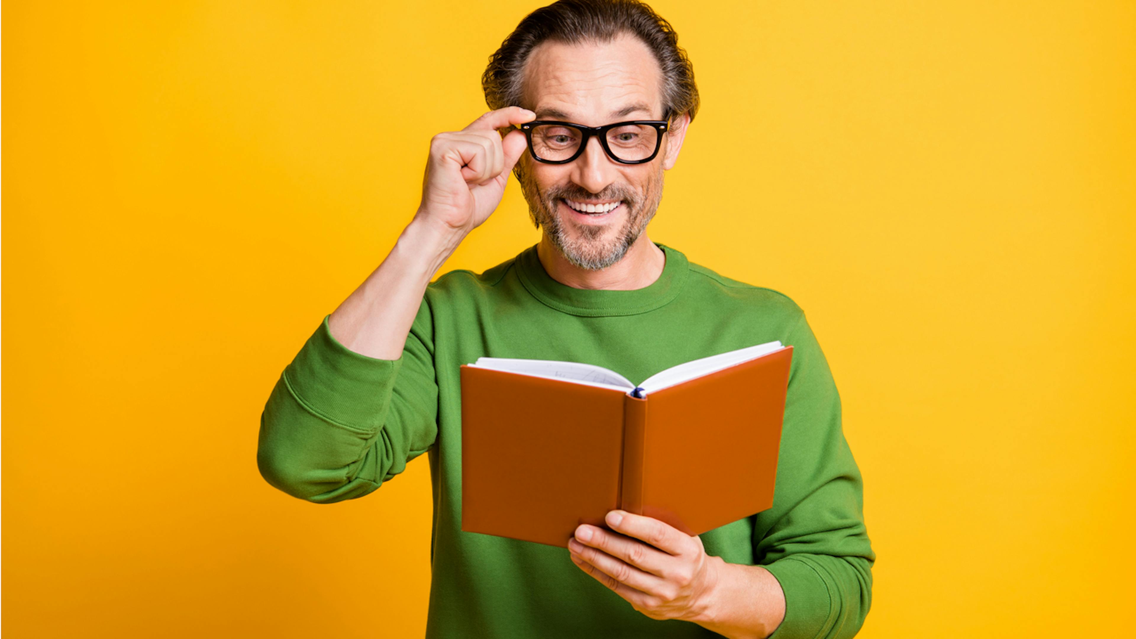 Man reading a book