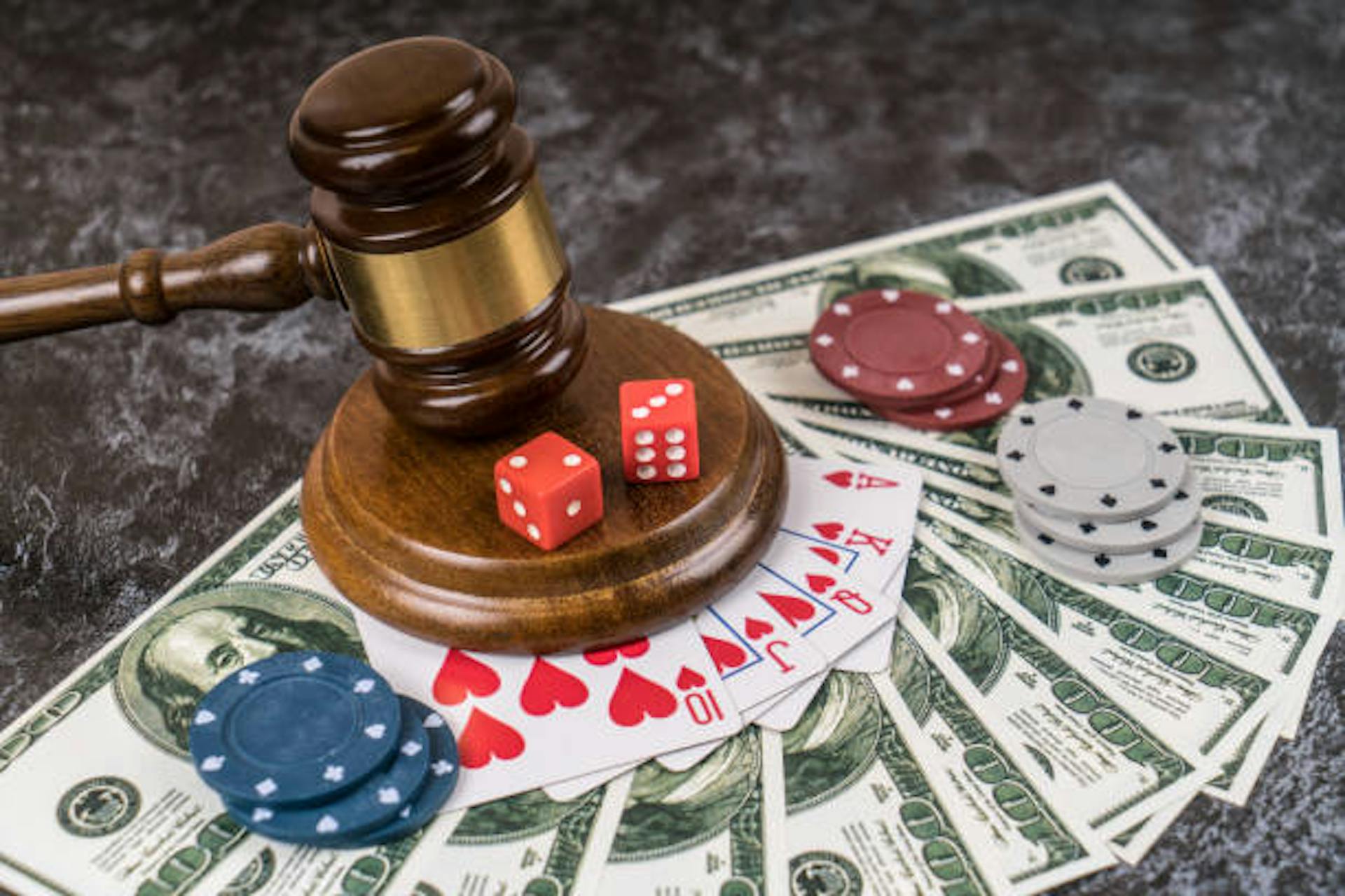 Hitting a gavel on casino elements and money