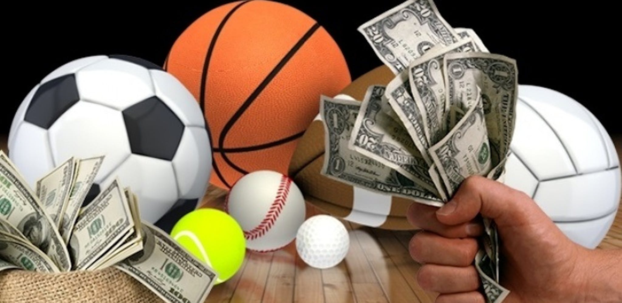 Sports balls and money