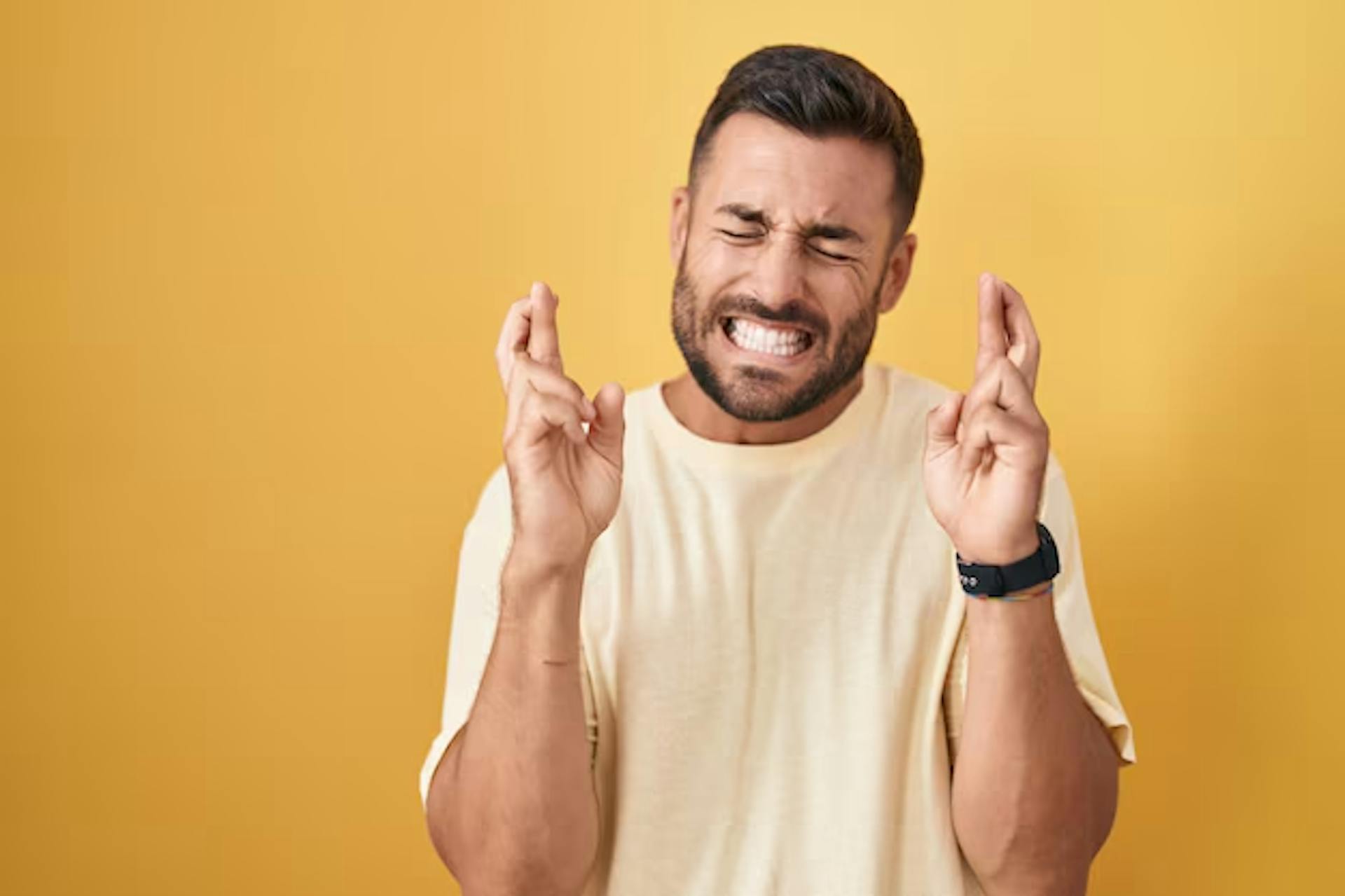 Man smiling with hope