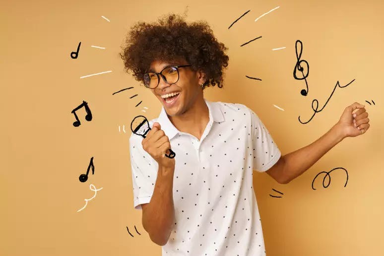 Boy singing