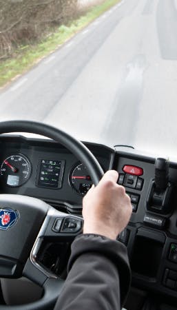 person driving a truck