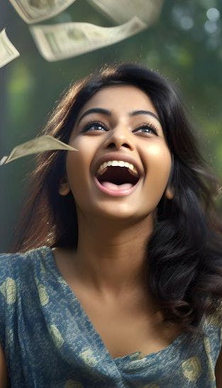 Indio ganando dinero