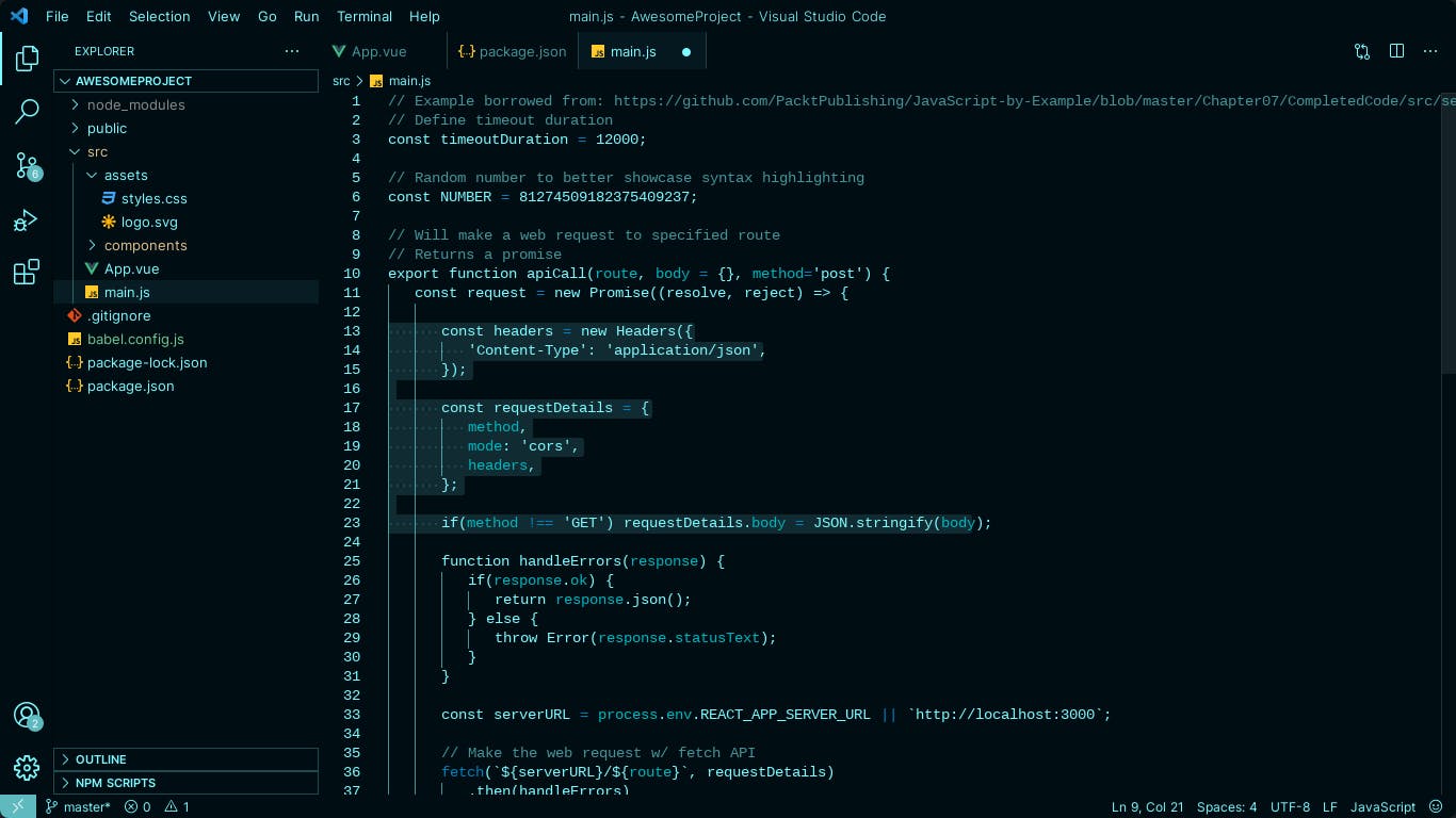 Tema VS Code criado por Usuário