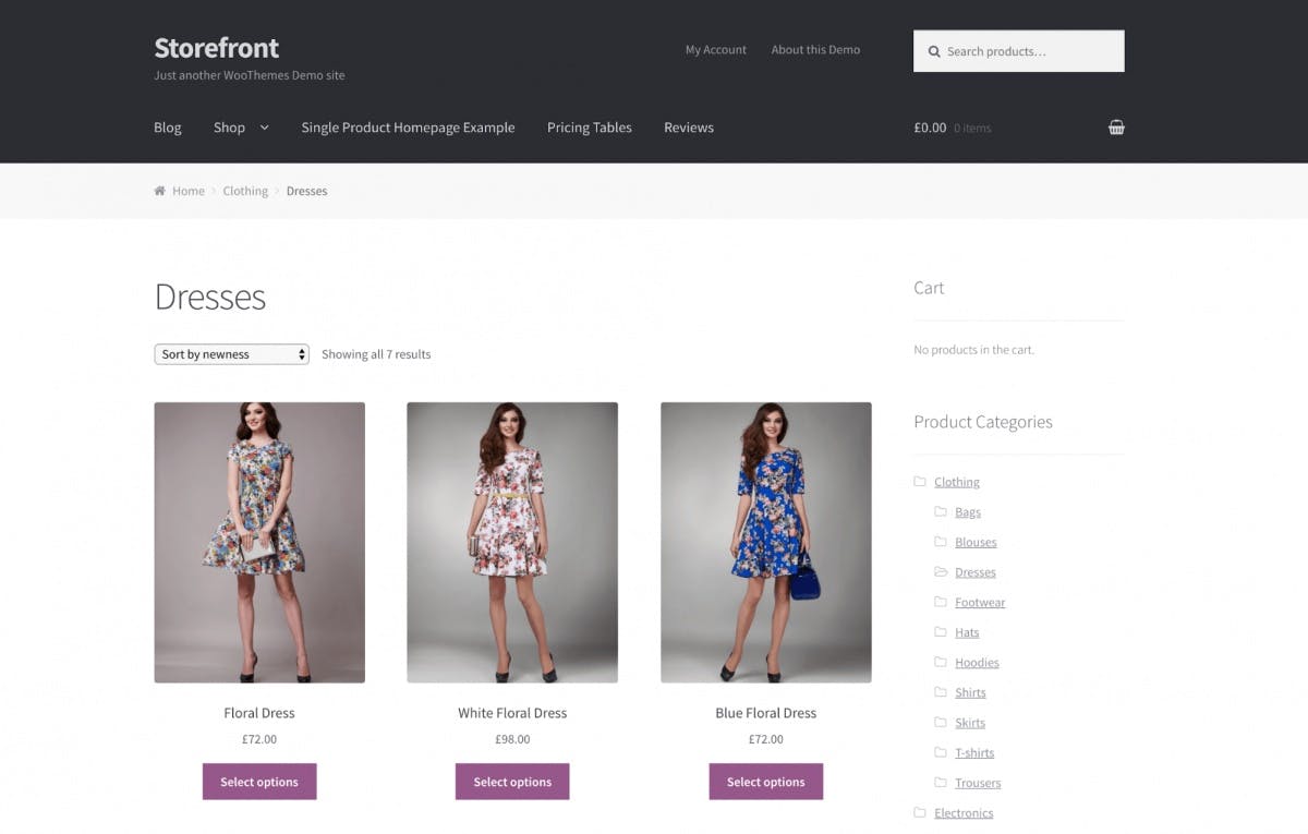 Storefront tema woocommerce
