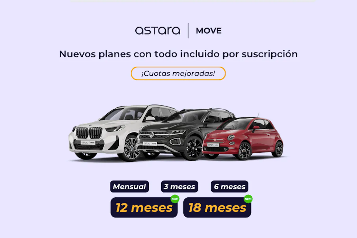 Astara Move. Packs de suscripción por 12 y 18 meses