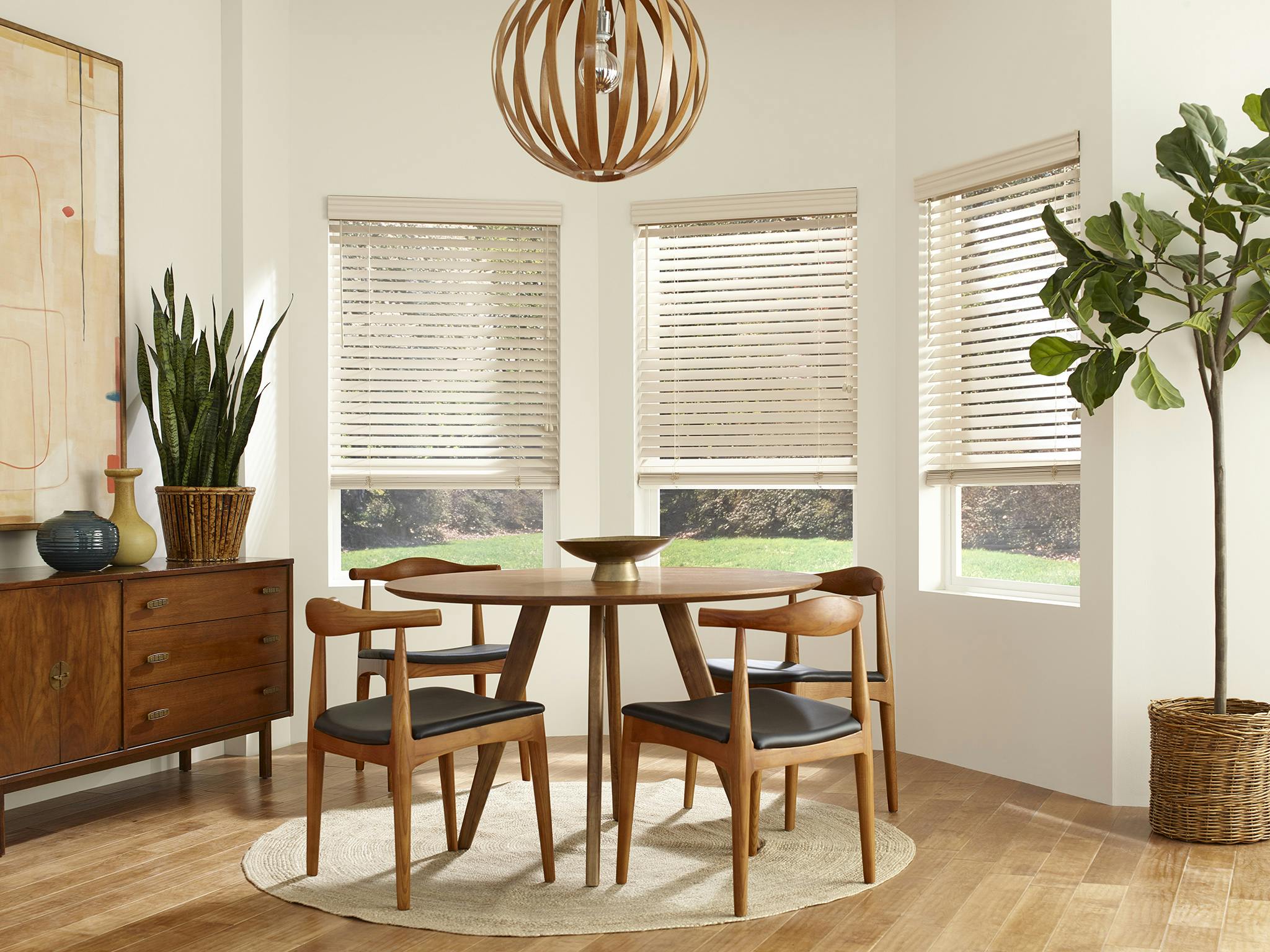 dining room pleated blinds