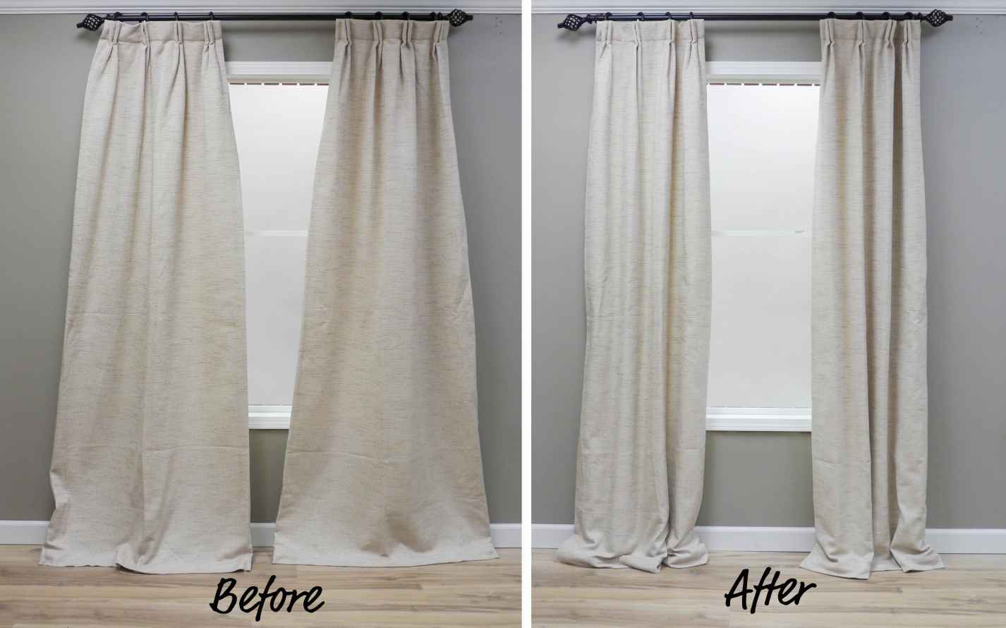 best way to steam curtains