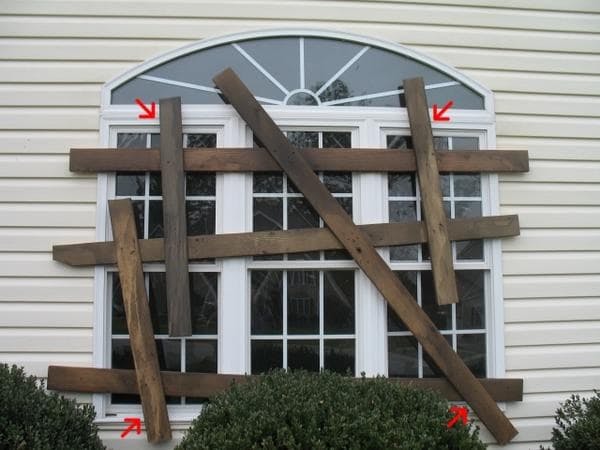 boarded up window decorations for halloween