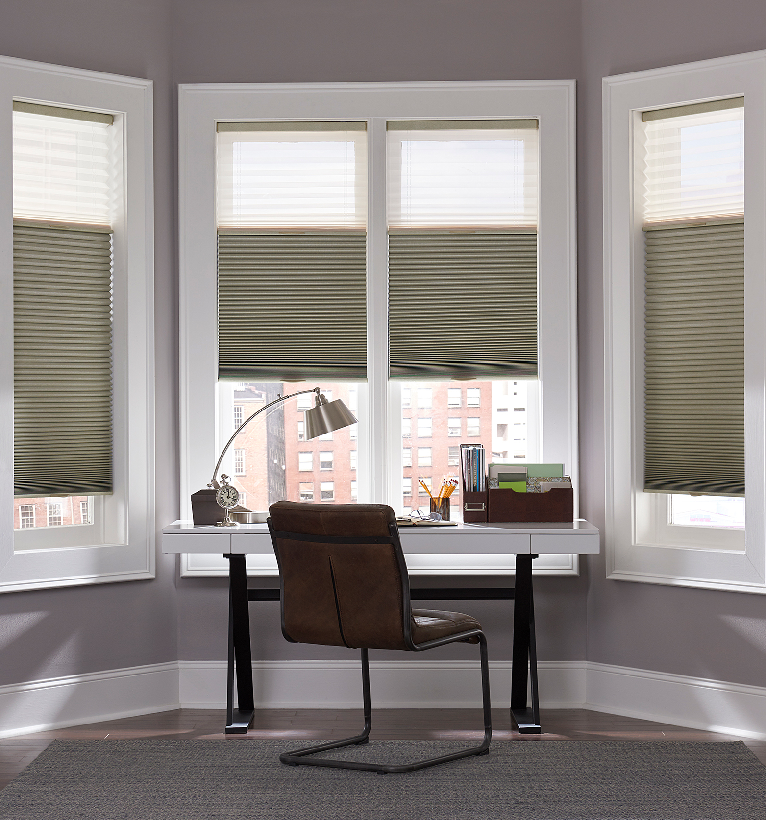 Modern bay deals window blinds