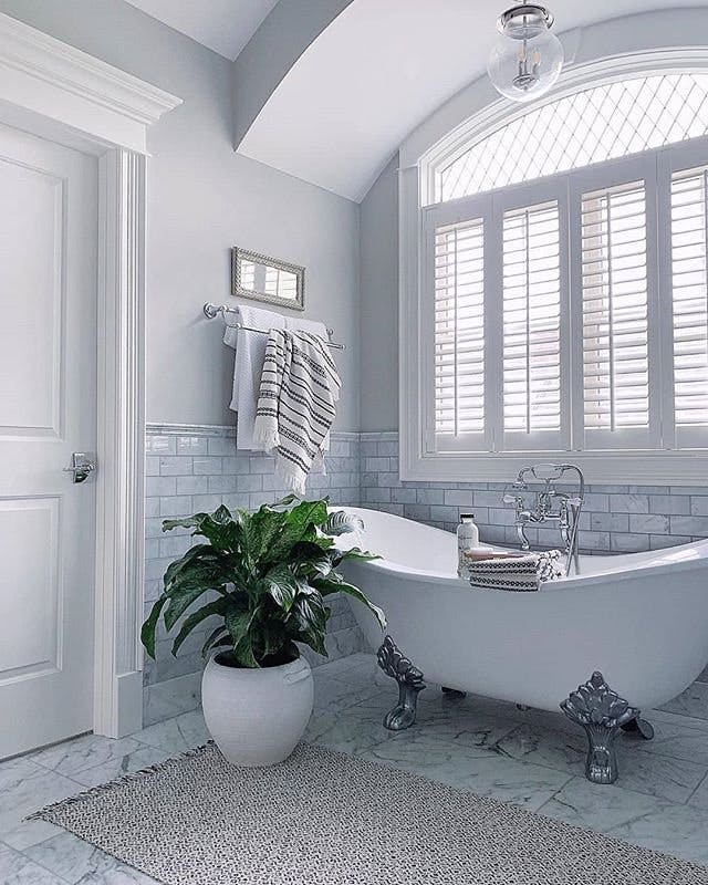 bathroom with composite shutters
