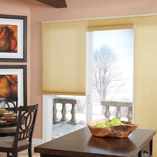 insulating shades in a kitchen with a snowy outdoor scene