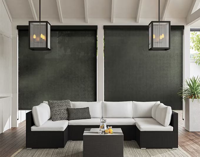 Blinds.com Heavy Duty Outdoor Solar Shades with blackout