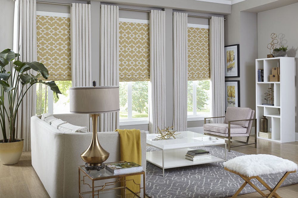 How To Layer Window Treatments The Blinds Com Blog
