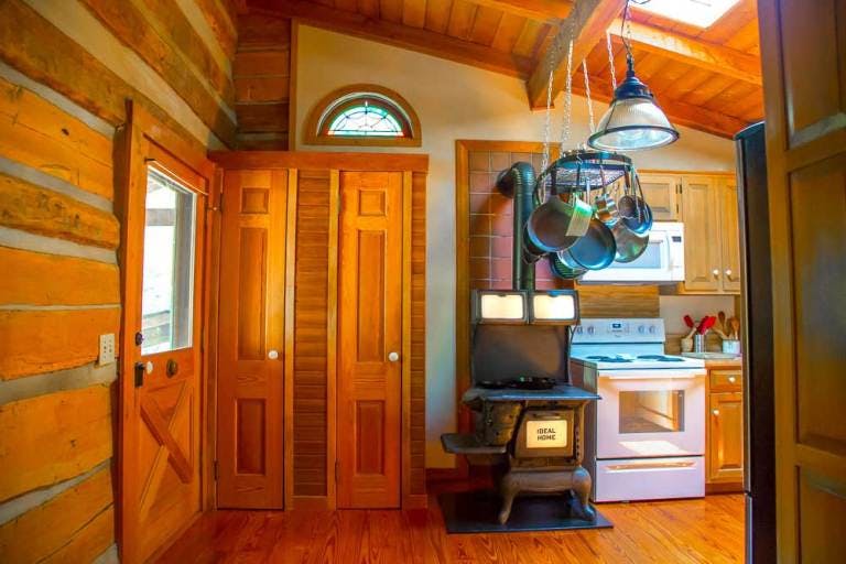 Natural Light in Log Cabin