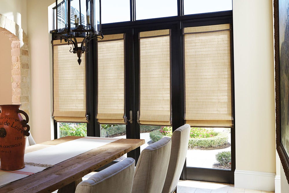 cordless roman shades for sliding doors