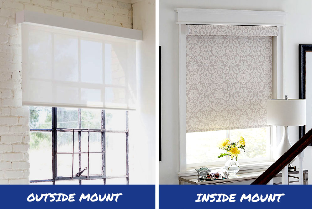 Outside mount on sale roller shade