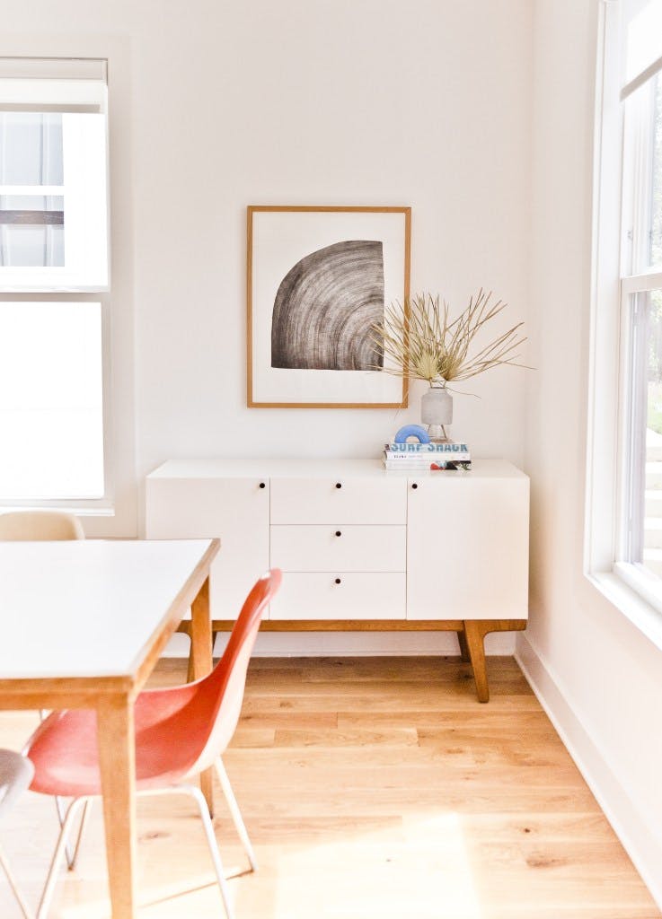 Minimalist Mid Century Dining Room Makeover with Paper and Stitch | The ...