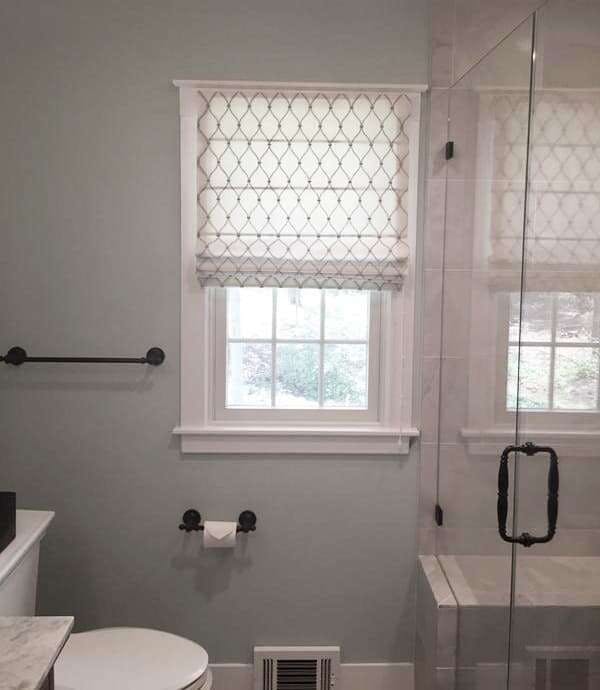 minimalist bathroom window coverings