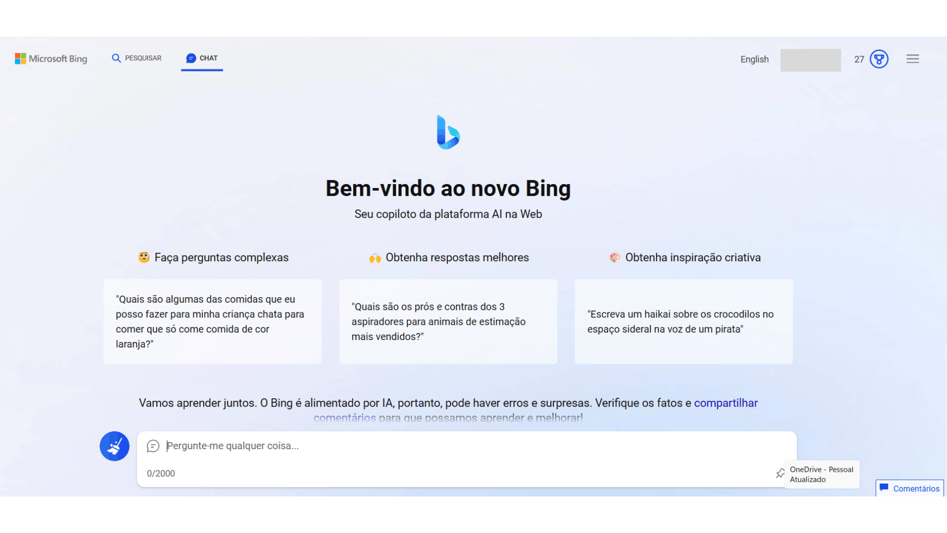 Bing Chat da Microsoft