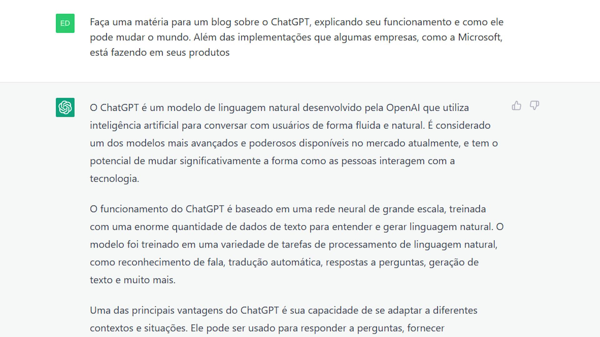 chatGPT da openIA