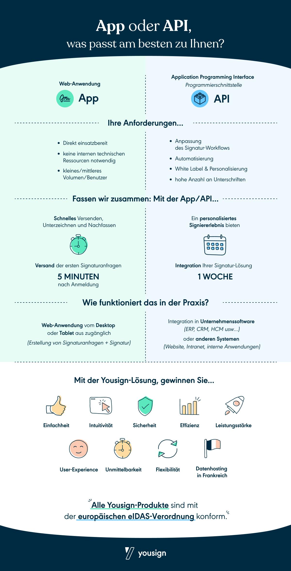 Infographie Web-App oder API - Ein Überblick