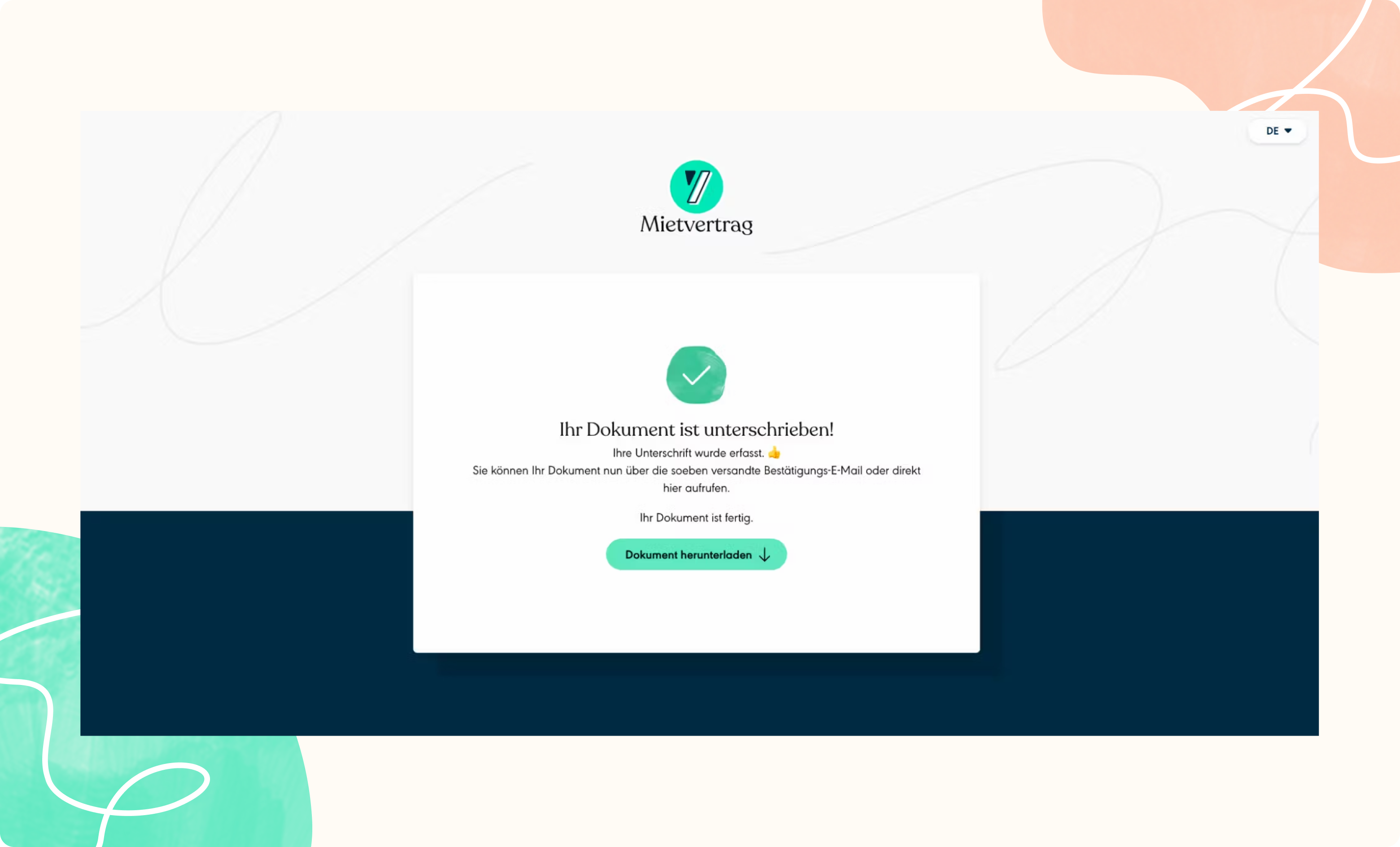 Fertig unterzeichnetes Dokument herunterladen