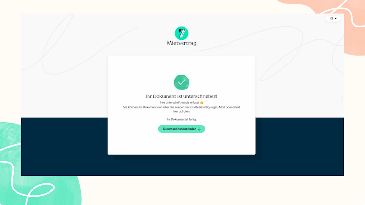 Fertig unterzeichnetes Dokument herunterladen