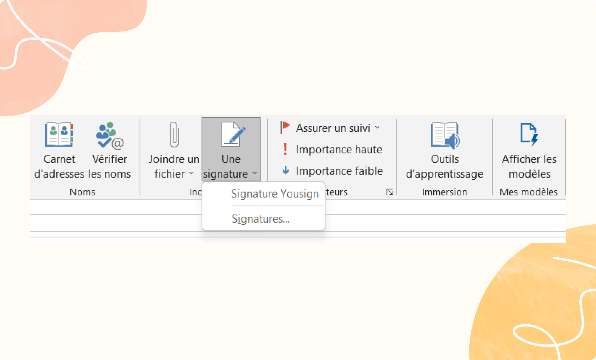 Choisir la signature