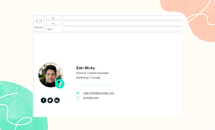 Votre signature est dans le mail !