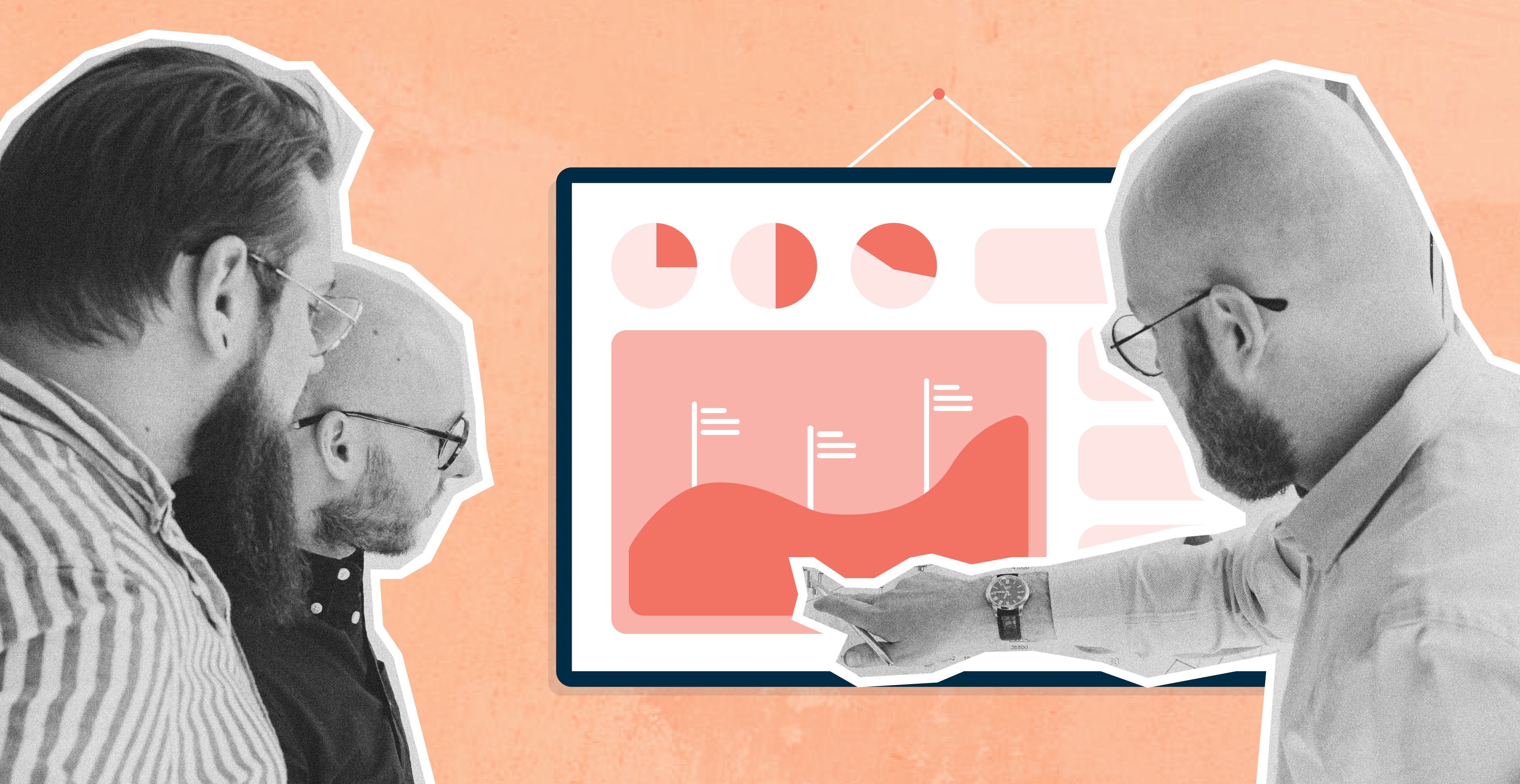 Une personne montre un graphique