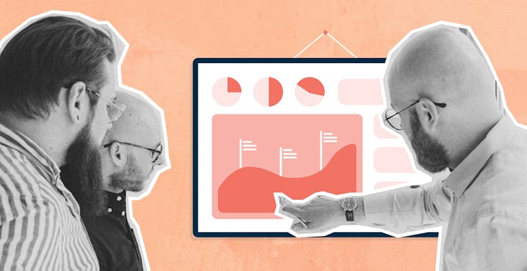 Une personne montre un graphique