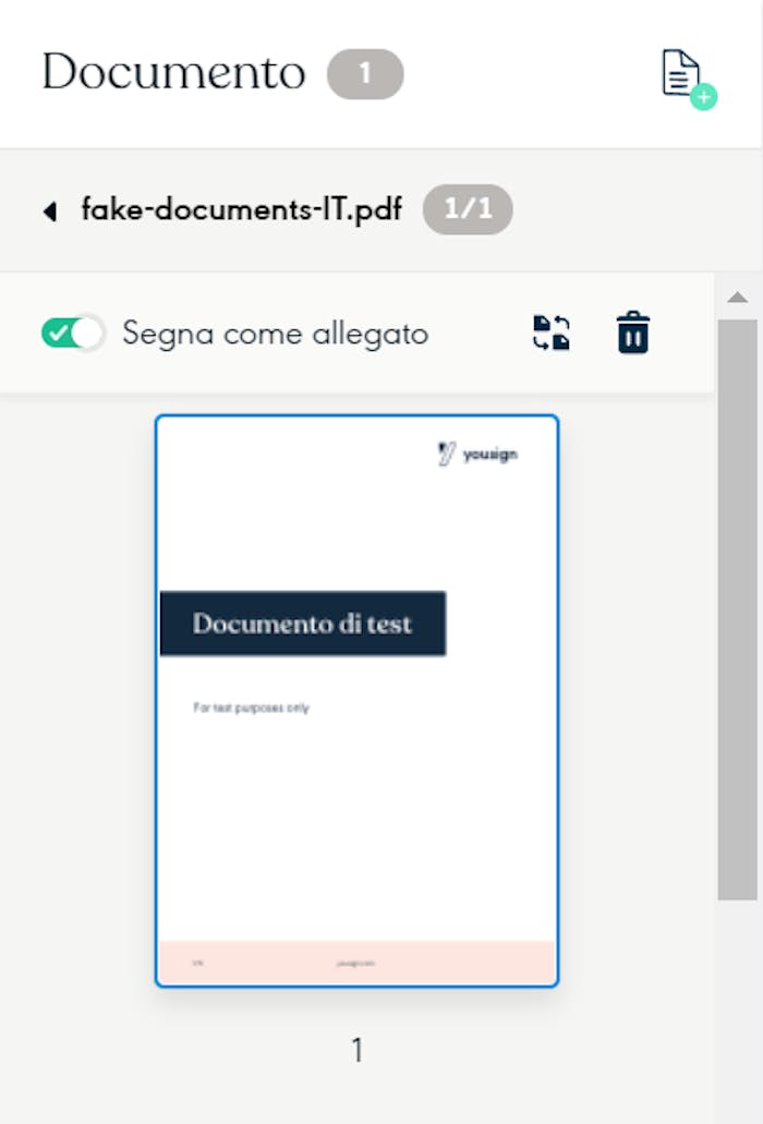 Screenshot allegato