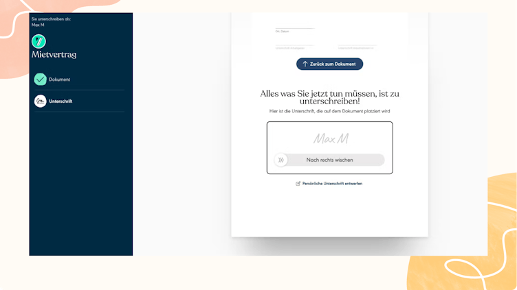 Dokument unterzeichnen