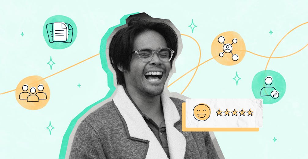 Une personne satisfaite de l'expérience client