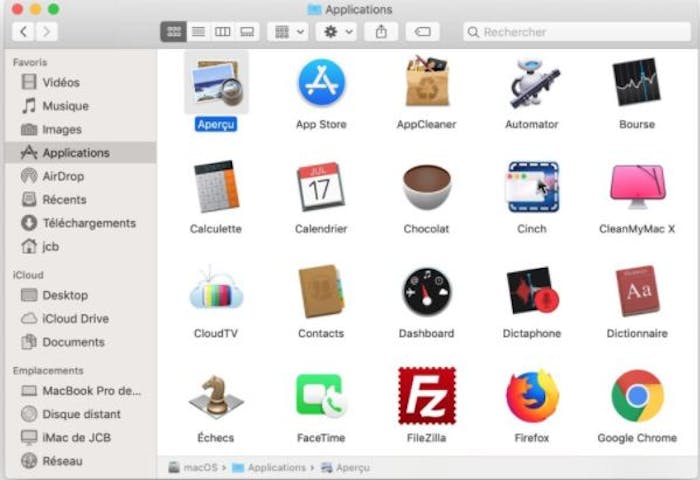 Apercu sur mac