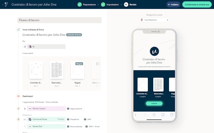 Screenshot webapp Yousign