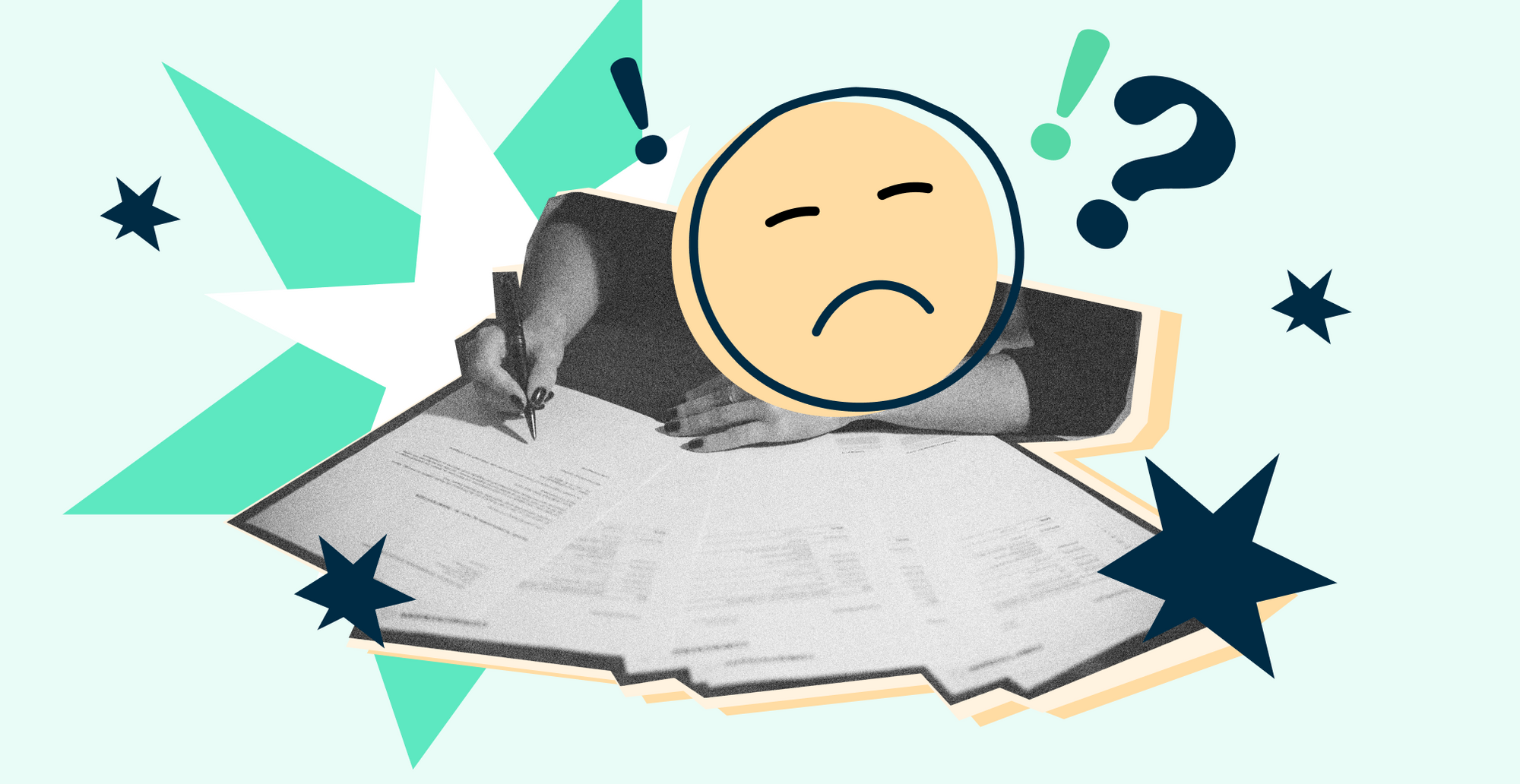 Une personne qui signe pleins de documents 