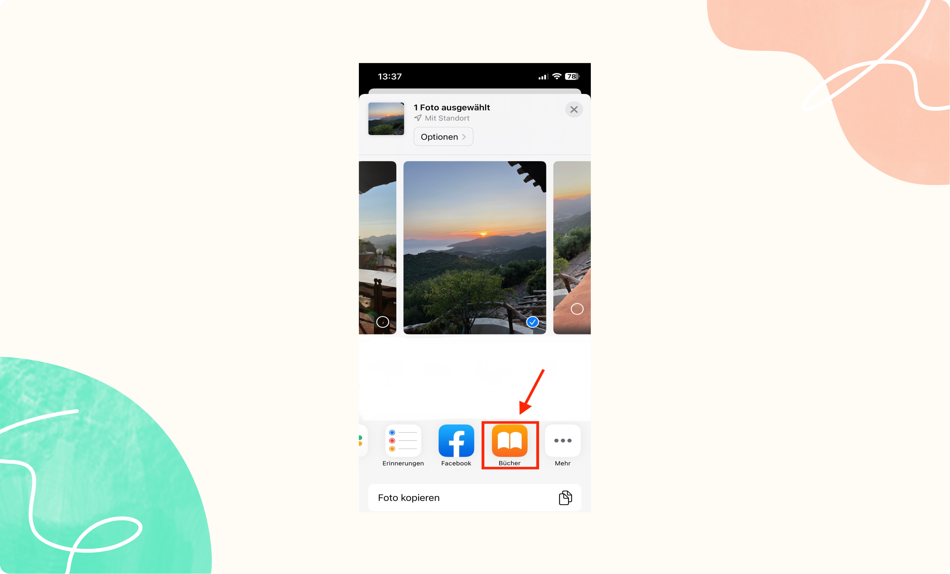 Auf “Bücher”-Icon tippen