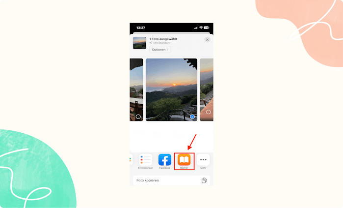 Auf “Bücher”-Icon tippen