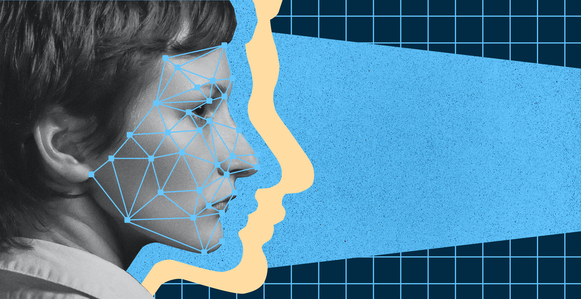 illustration d'une IA qui analyse un visage