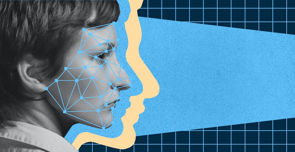 illustration d'une IA qui analyse un visage