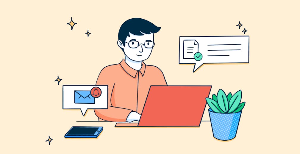 Immagine uomo al computer