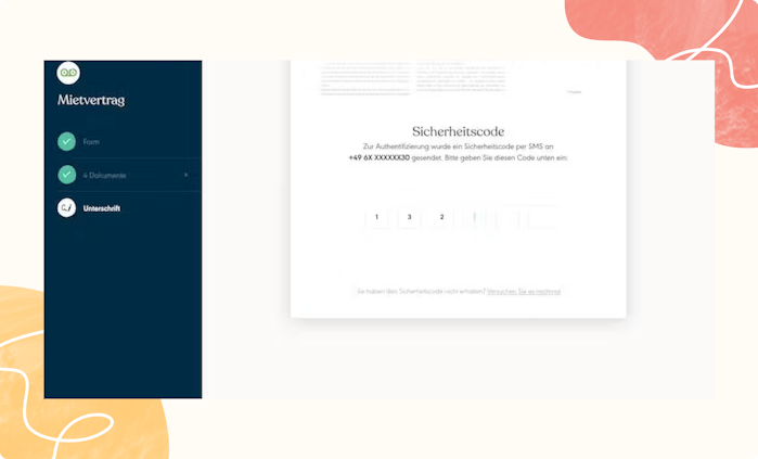 SMS-Einmalpasswort eingeben