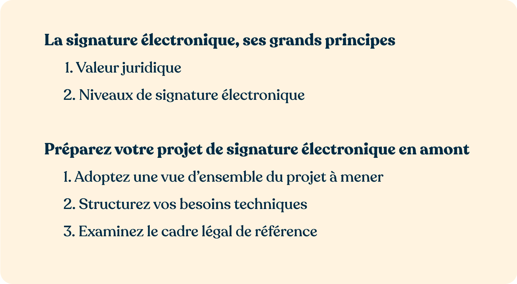 Sommaire visuel